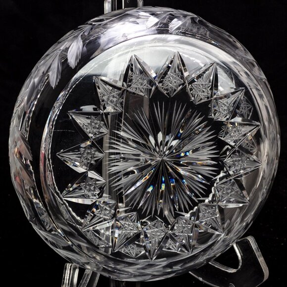 Bohemian Cut Crystal Fruit Bowl - Picture 3 of 8